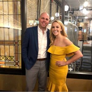 Lulu's Yellow Off-Shoulder Dress